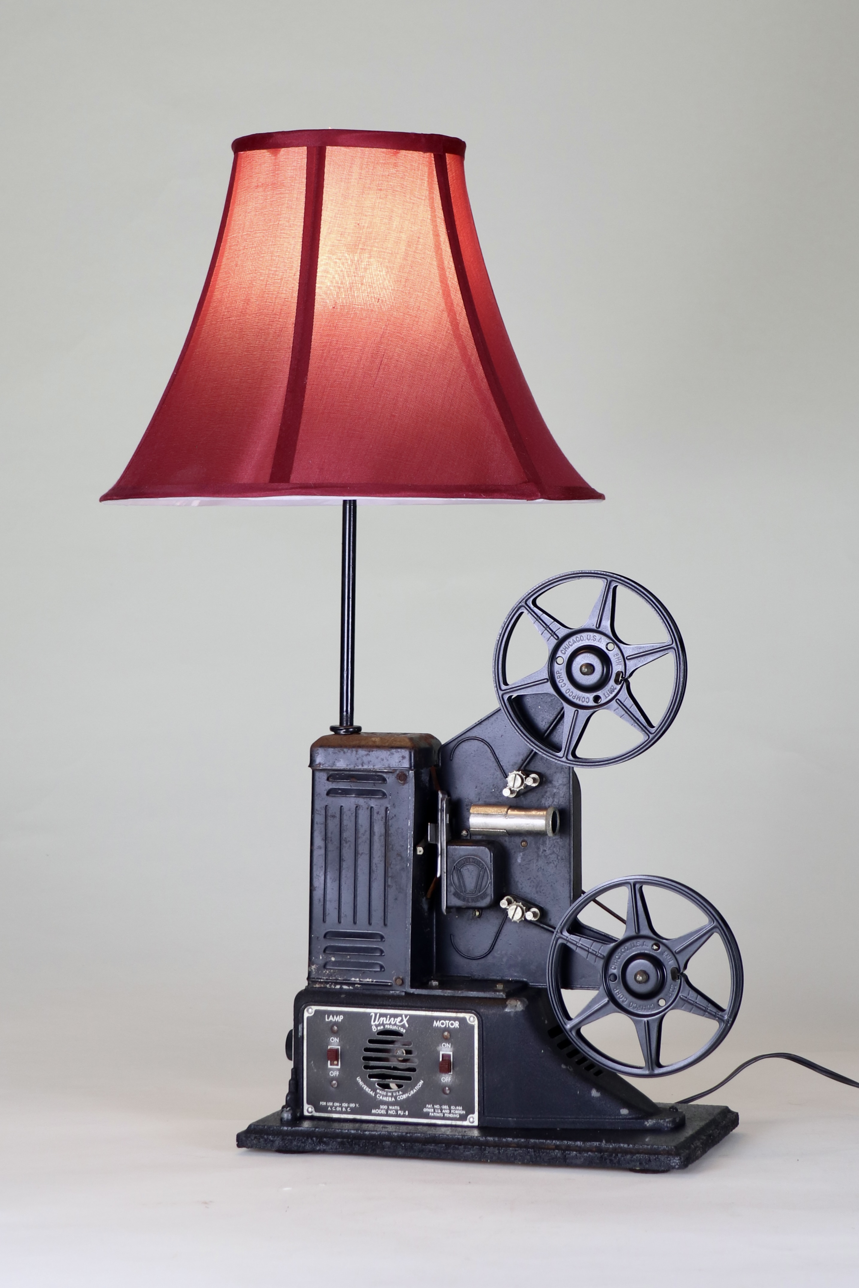 Univex 8mm Film Projector Lamp – Upcycled Lamps by Jon Jensen